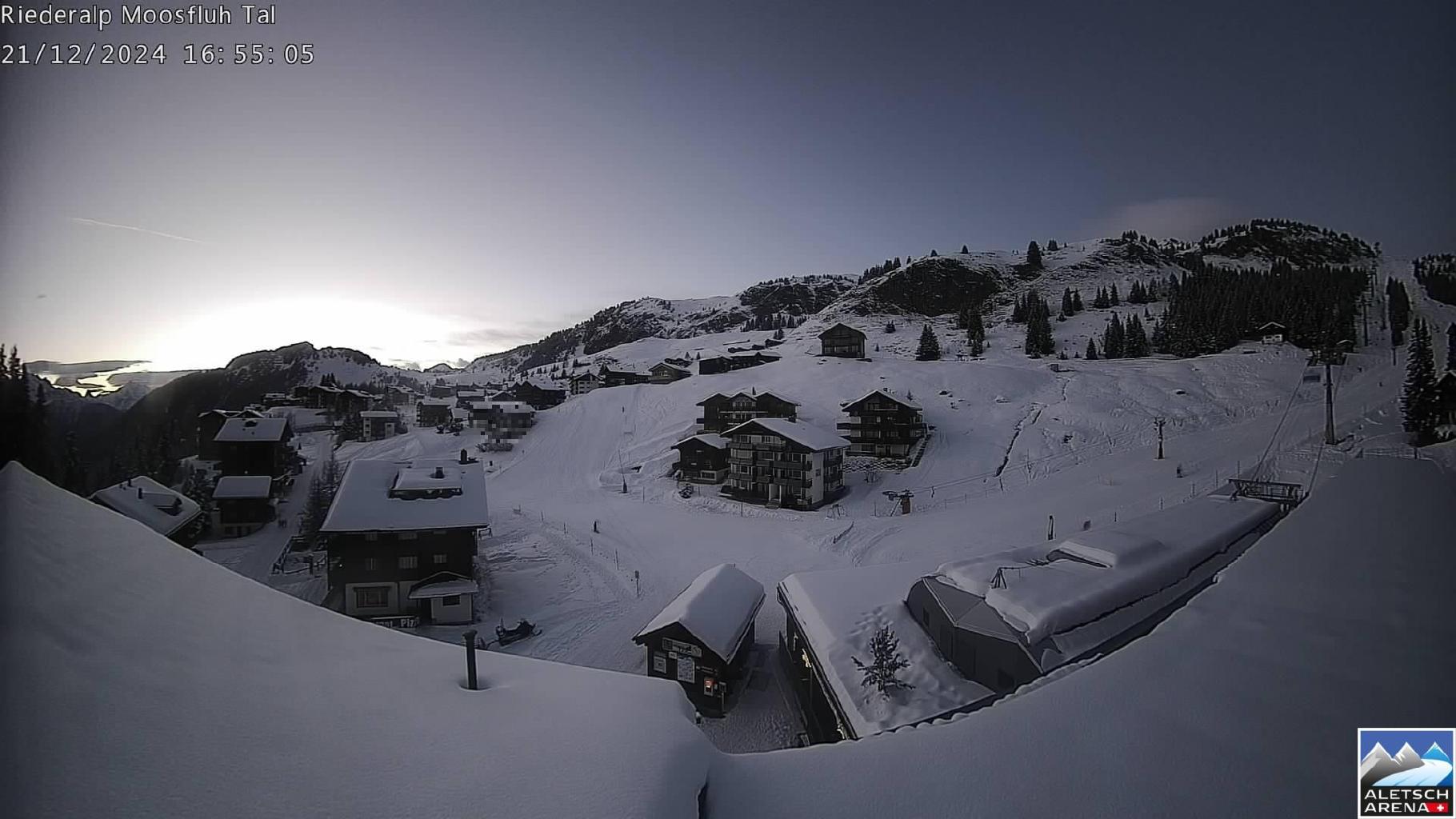 Riederalp: Aletsch Arena - Riederfurka Dorf von SB Riederfurka Bergstation