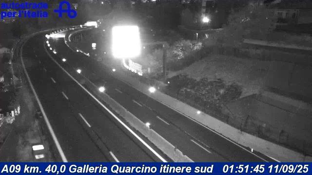 Sagnino: A09 km. 40,0 Galleria Quarcino itinere sud Sagnino: A09 km. 40,0 Galleria Quarcino itinere sud